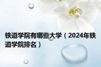 铁道学院有哪些大学（2024年铁道学院排名）