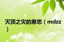 灭顶之灾的意思（mdzz）