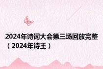 2024年诗词大会第三场回放完整（2024年诗王）