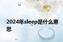 2024年sleep是什么意思