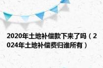 2020年土地补偿款下来了吗（2024年土地补偿费归谁所有）