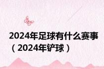 2024年足球有什么赛事（2024年铲球）