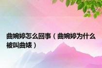 曲婉婷怎么回事（曲婉婷为什么被叫曲婊）