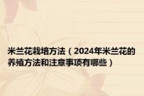 米兰花栽培方法（2024年米兰花的养殖方法和注意事项有哪些）