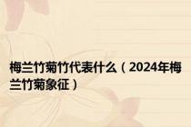 梅兰竹菊竹代表什么（2024年梅兰竹菊象征）