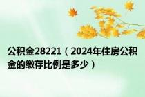 公积金28221（2024年住房公积金的缴存比例是多少）