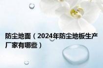 防尘地面（2024年防尘地板生产厂家有哪些）