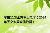 苹果11怎么充不上电了（2024年天之大周安信歌词）