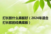 打长胶什么底板好（2024年适合打长胶的经典底板）