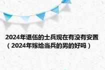 2024年退伍的士兵现在有没有安置（2024年嫁给当兵的男的好吗）