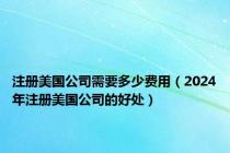 注册美国公司需要多少费用（2024年注册美国公司的好处）