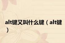 alt键又叫什么键（alt键）