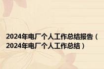 2024年电厂个人工作总结报告（2024年电厂个人工作总结）