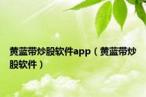 黄蓝带炒股软件app（黄蓝带炒股软件）