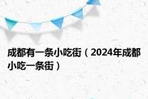 成都有一条小吃街（2024年成都小吃一条街）