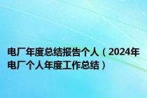 电厂年度总结报告个人（2024年电厂个人年度工作总结）