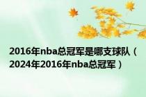 2016年nba总冠军是哪支球队（2024年2016年nba总冠军）