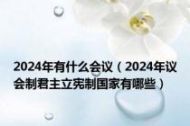 2024年有什么会议（2024年议会制君主立宪制国家有哪些）