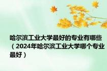 哈尔滨工业大学最好的专业有哪些（2024年哈尔滨工业大学哪个专业最好）