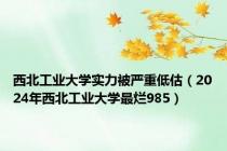 西北工业大学实力被严重低估（2024年西北工业大学最烂985）