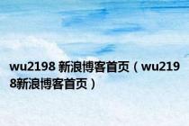 wu2198 新浪博客首页（wu2198新浪博客首页）