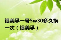 银美孚一号5w30多久换一次（银美孚）