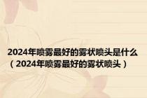 2024年喷雾最好的雾状喷头是什么（2024年喷雾最好的雾状喷头）