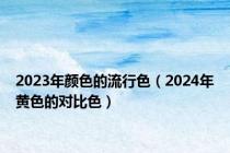 2023年颜色的流行色（2024年黄色的对比色）