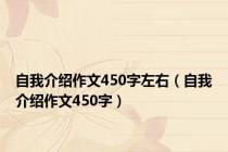 自我介绍作文450字左右（自我介绍作文450字）