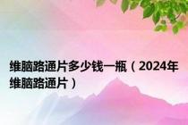 维脑路通片多少钱一瓶（2024年维脑路通片）