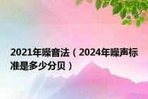 2021年噪音法（2024年噪声标准是多少分贝）