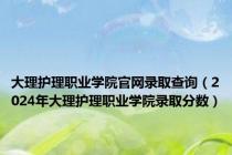 大理护理职业学院官网录取查询（2024年大理护理职业学院录取分数）