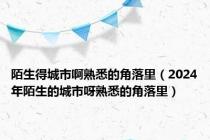 陌生得城市啊熟悉的角落里（2024年陌生的城市呀熟悉的角落里）