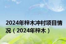 2024年梓木冲村项目情况（2024年梓木）