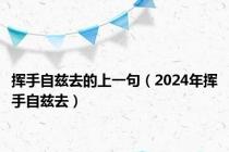 挥手自兹去的上一句（2024年挥手自兹去）