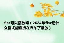 flac可以播放吗（2024年flac是什么格式能直接在汽车了播放）