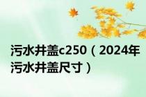 污水井盖c250（2024年污水井盖尺寸）