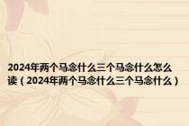 2024年两个马念什么三个马念什么怎么读（2024年两个马念什么三个马念什么）