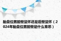 胎盘位置前壁显怀还是后壁显怀（2024年胎盘位置前壁是什么意思）