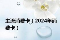 主流消费卡（2024年消费卡）