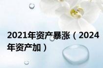 2021年资产暴涨（2024年资产加）