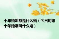 十年婚姻都是什么婚（今日时讯十年婚姻叫什么婚）