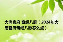 大唐官府 奇经八脉（2024年大唐官府奇经八脉怎么点）