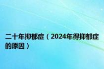 二十年抑郁症（2024年得抑郁症的原因）