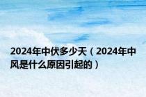 2024年中伏多少天（2024年中风是什么原因引起的）