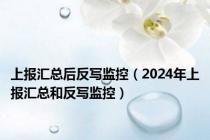 上报汇总后反写监控（2024年上报汇总和反写监控）