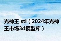 光神王 stl（2024年光神王市场3d模型库）