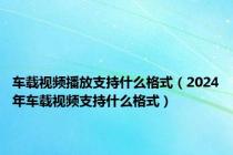 车载视频播放支持什么格式（2024年车载视频支持什么格式）