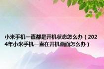 小米手机一直都是开机状态怎么办（2024年小米手机一直在开机画面怎么办）