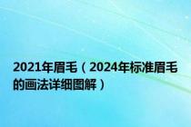 2021年眉毛（2024年标准眉毛的画法详细图解）